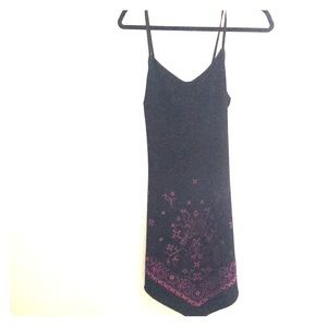 Little black dress with pink design